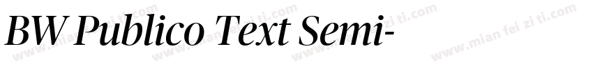 BW Publico Text Semi字体转换
